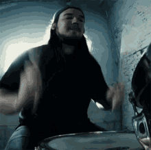 Playing Drums Kevin Kaine GIF - Playing Drums Kevin Kaine Knocked Loose GIFs