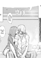 a black and white drawing of a man and a woman with the words " do n't you fret "