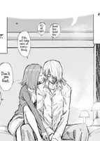 a black and white drawing of a man and a woman with the words " do n't you fret "