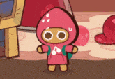 Cookie Run Strawberry Cookie GIF - Cookie Run Strawberry Cookie Scared GIFs