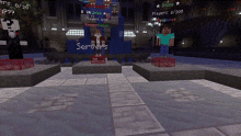 a screenshot of a video game with the word servers on the top