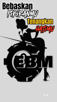 a poster with a silhouette of a woman and the words " bebaskan fikiranmu "