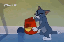 Tired Tom And Jerry GIF - Tired Tom And Jerry Coffee GIFs