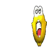 a pixelated image of a yellow object with a heart on it