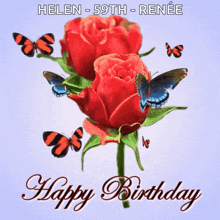 Happy Birthday Red Rose GIF
