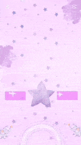 an elephant holding a purple balloon is on a pink background