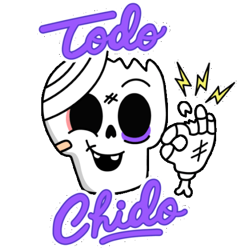 Skull Says "All Cool" In Spanish. Sticker - Juan Cráneo Carlos Smiling Broken Bone Stickers