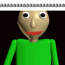 a cartoon character with big eyes and a red lip has a caption that says aa