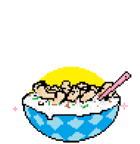 Bowl Of Rice Porridge With Caption Breakfast In Indonesian Sticker - Tukang Bubur Naik Nintendo Sarapan Delicious Stickers