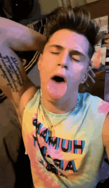 Troy Accola Tongue Out GIF - Troy Accola Tongue Out Eyes Close GIFs