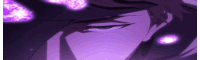 a close up of a person 's face with purple lights around it .