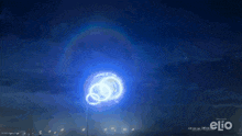 a blue circle with elio written on the bottom right