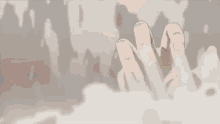 a close up of a person 's face with smoke coming out of it and the words `` demon slayer '' .