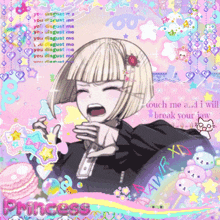 a picture of a girl with the word princess on the bottom