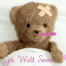 getwellsoon sick teddybear