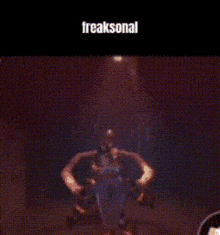 a pixelated image of a monster with the word freaksonal on the bottom