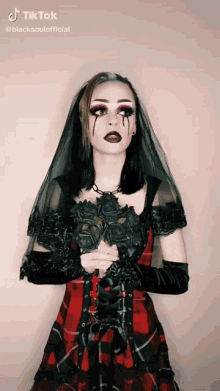 tiktok blacksoulofficial gothic girl goth girl tartan dress