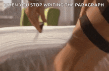 a person is writing a paragraph in a washing machine