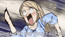 When You See Toilet Paper Running GIF
