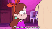 gravity falls mabel positive ill take that as a compliment compliment