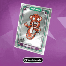 a card with a cartoon tiger on it that says tremendous tiger
