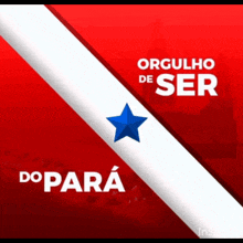 a flag with a blue star and the words orgulho de ser do para