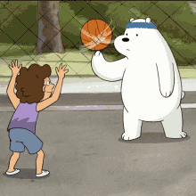 バスケット　ぼくらベアベアーズ We Bare Bears GIF - Basketball Steal We Bare Bears GIFs