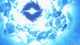 a screenshot of a video game shows a blue and white background with a x in the upper right corner