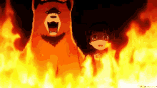Fire Anime GIF - Fire Anime Scared GIFs