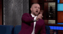 Não / Justin Timberlake / The Late Show With Stephen Colbert GIF - No Hell No Justin Timberlake GIFs