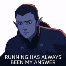 running has always been my answer vaxildan the legend of vox machina i dont have the courage to face my problem i always run from my problems