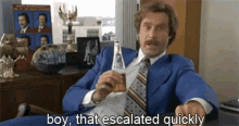 That Escalated Quickly Oh Boy GIF - That Escalated Quickly Oh Boy Beer GIFs