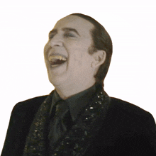 laughing dracula nicolas cage renfield movie cackling