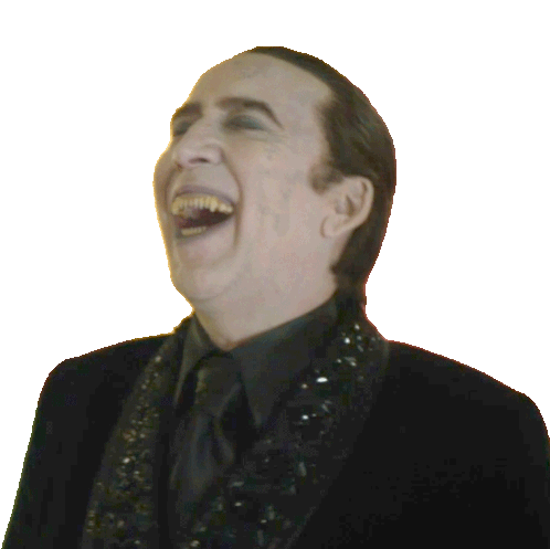Laughing Dracula Sticker - Laughing Dracula Nicolas Cage Stickers