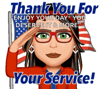 Thank You For Your Service Salute GIF