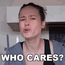 Who Cares Brie Larson GIF - Who Cares Brie Larson No One Cares GIFs