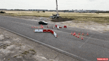 an aerial view of a road with the words thinkjules on the bottom