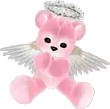Angel Bear Pink Bear Sticker - Angel Bear Pink Bear Halo Stickers