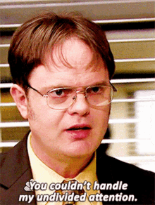The Office Dwight Schrute GIF - The Office Dwight Schrute Undivided Attention GIFs