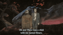 a man in a suit is talking to another man with the words kitaro 's family is to blame for that patient
