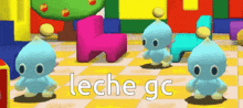 a video game scene with the words leche gc on the bottom right