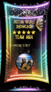 a poster that says rotan world showcase team ama 's-mercury