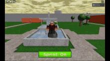 a screenshot of a video game that says sprint on on the bottom right