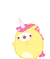 Spinning Molang Sticker - Spinning Molang Unicorn Stickers