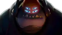 a close up of a cartoon character 's face and mouth