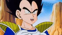a close up of a cartoon character with the name morcah on the bottom left