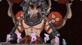a screenshot of a video game shows a samurai holding a sword