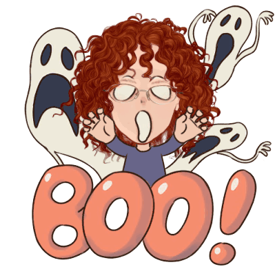 Booo Ghost Sticker - Booo Ghost Scary Stickers