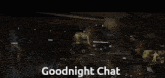 a man in a helmet says goodnight chat in a video game