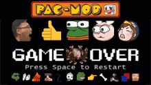 Pac Man Mod GIF - Pac Man Mod Game Over GIFs